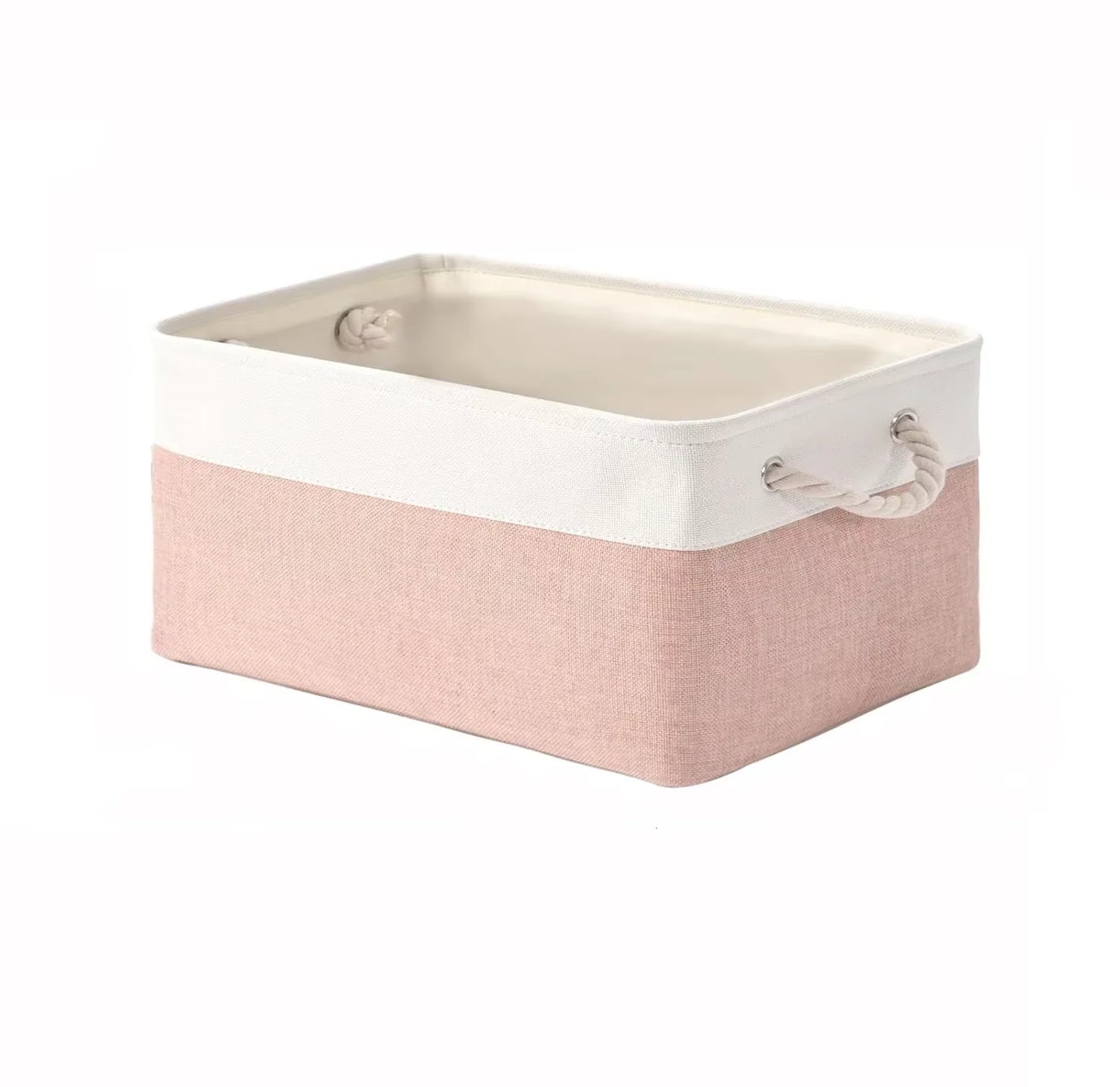 Foldable Multifunctional Linen Storage Basket with Handles