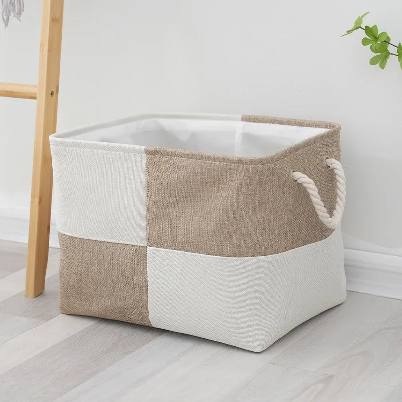 Foldable Linen Storage Basket for Clothes & Toys