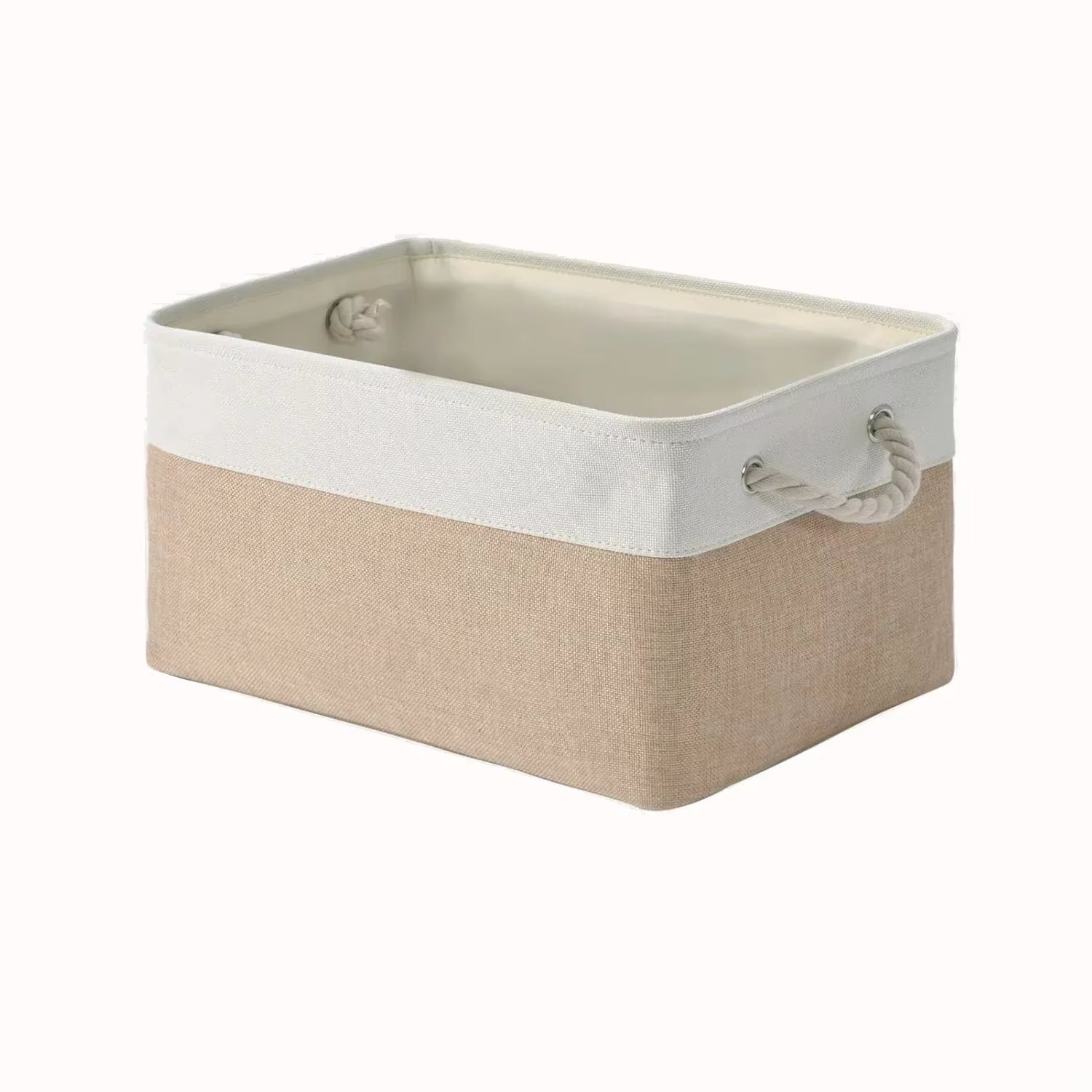 Foldable Multifunctional Linen Storage Basket with Handles