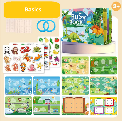 Busy Book for Toddlers Ages 2-6 Preschool Learning Activity Animals Letters Numbers