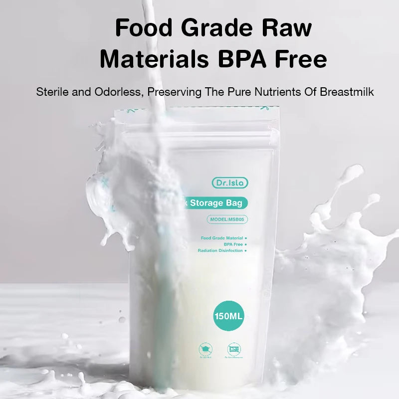 Leak Proof Baby Milk Storage Bags – 10/30/100pcs Disposable BPA-Free 