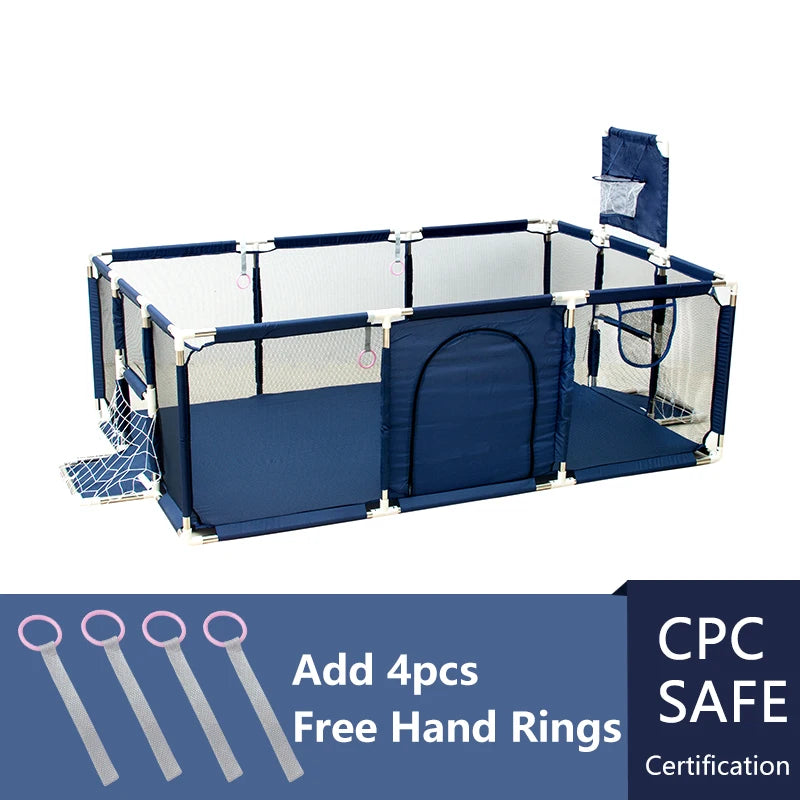 Multi-Activity Indoor Baby Playpen with Sports Set & Safety Barrier