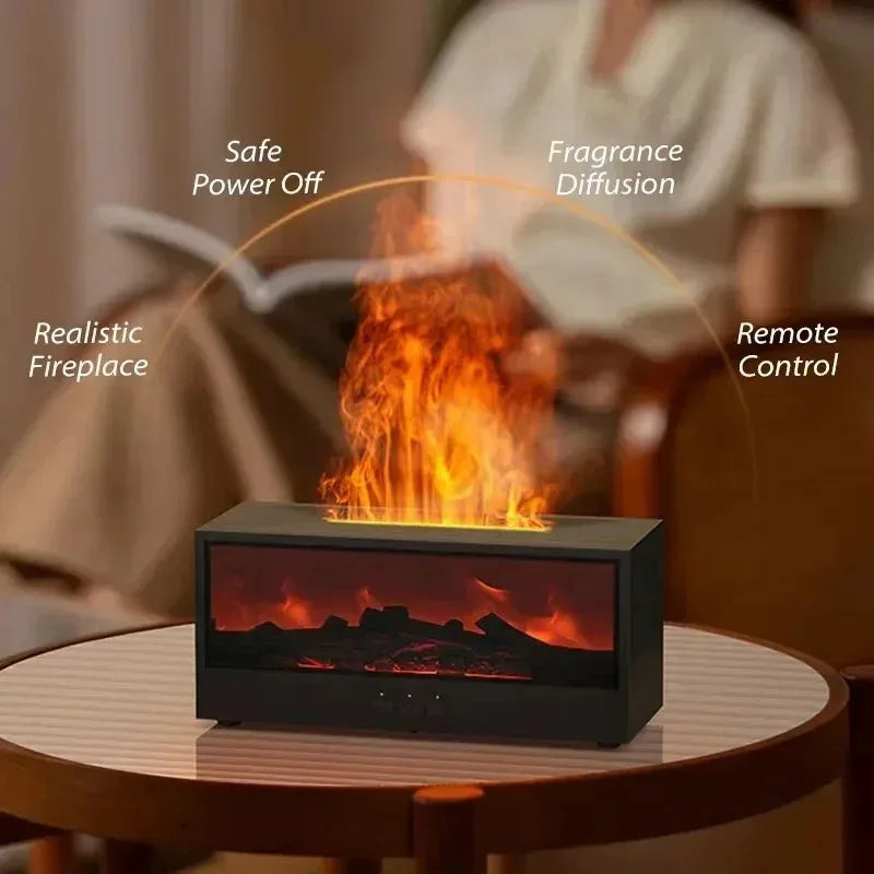 3D Flame Humidifier with Aromatherapy Function
