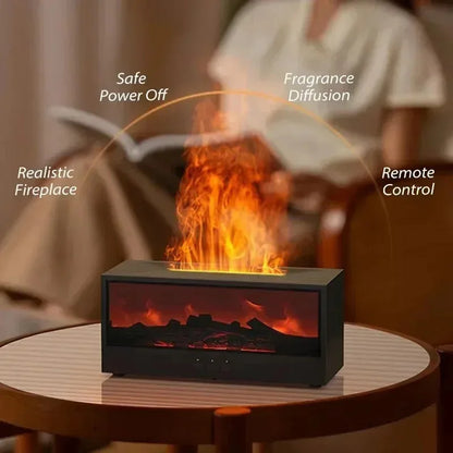 3D Flame Humidifier with Aromatherapy Function
