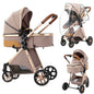 Premium 4-in-1 Convertible Foldable Baby Stroller Travel System - Stroller Bassinet Car Seat Combo
