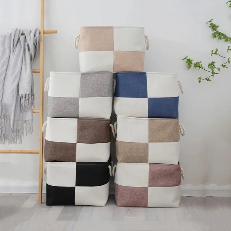 Foldable Linen Storage Basket for Clothes & Toys