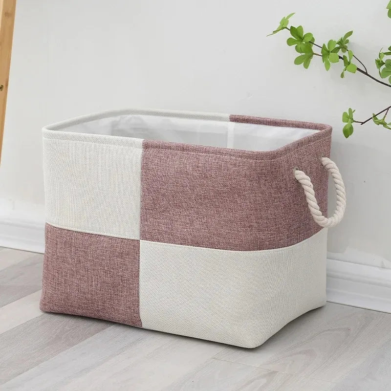 Foldable Linen Storage Basket for Clothes & Toys
