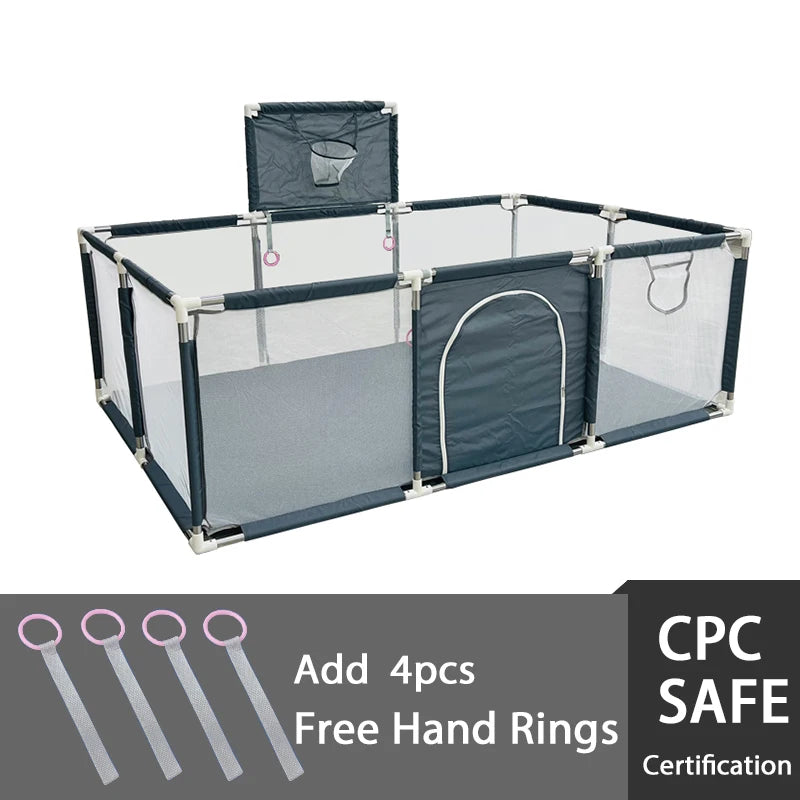 Multi-Activity Indoor Baby Playpen with Sports Set & Safety Barrier