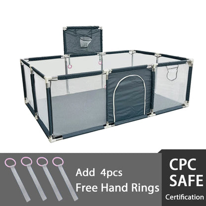 Multi-Activity Indoor Baby Playpen with Sports Set & Safety Barrier