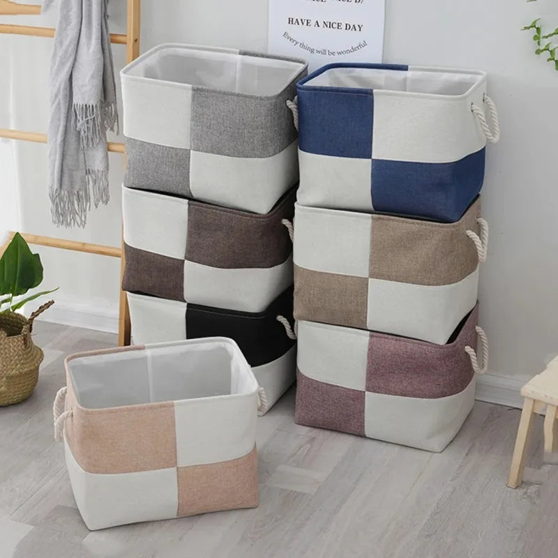 Foldable Linen Storage Basket for Clothes & Toys
