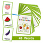 Flashcards Montessori Kids English Words Learning  Early Educational Cards