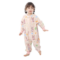 Cartoon Flannel Baby Sleeping Bag with Sleeves