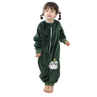 Cartoon Flannel Baby Sleeping Bag with Sleeves