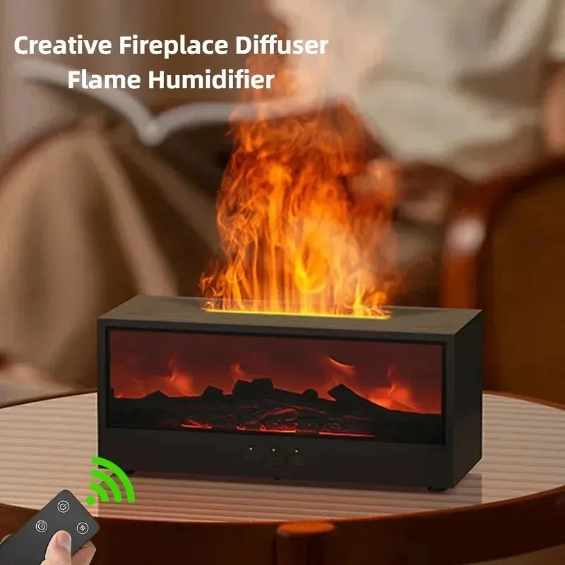 3D Flame Humidifier with Aromatherapy Function