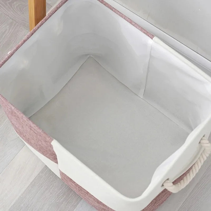 Foldable Linen Storage Basket for Clothes & Toys