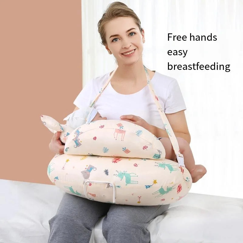 Nursing Pillow with Shoulder Strap Multifunction — Baby Feeding & Support Cushion