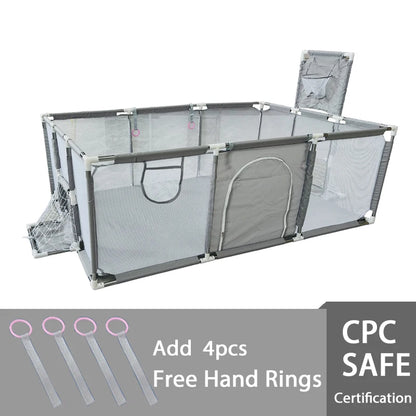 Multi-Activity Indoor Baby Playpen with Sports Set & Safety Barrier