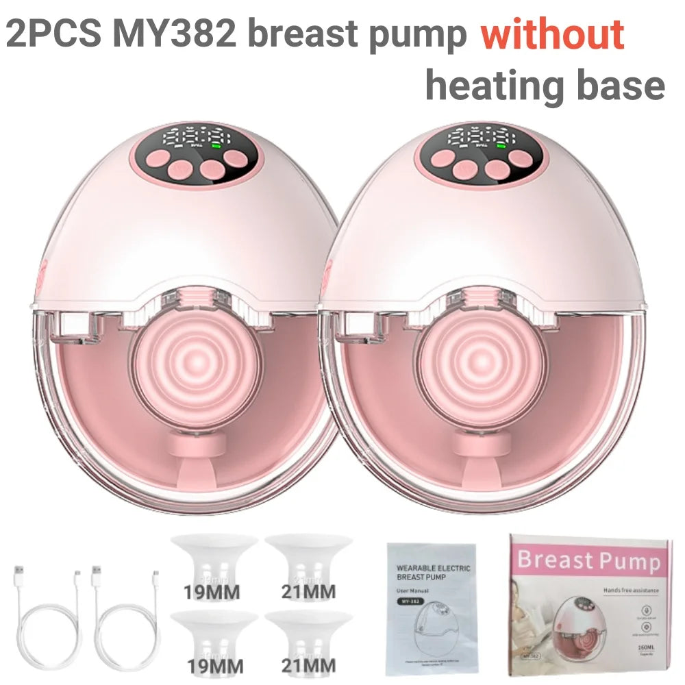 Wireless Breast Pump Electric Wearable(with Heating & UV Sterilize Lid Optional)