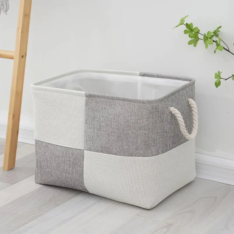 Foldable Linen Storage Basket for Clothes & Toys