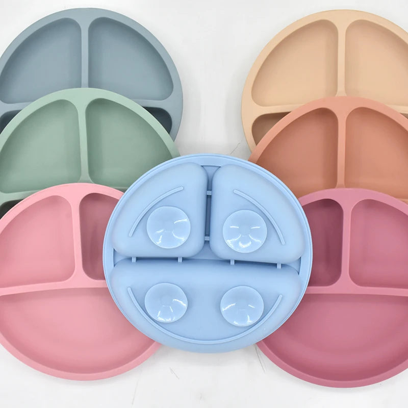 Soft Silicone Baby Feeding Plate | BPA-Free Suction Tableware for Infants