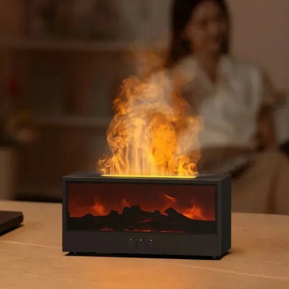 3D Flame Humidifier with Aromatherapy Function