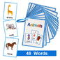Flashcards Montessori Kids English Words Learning  Early Educational Cards