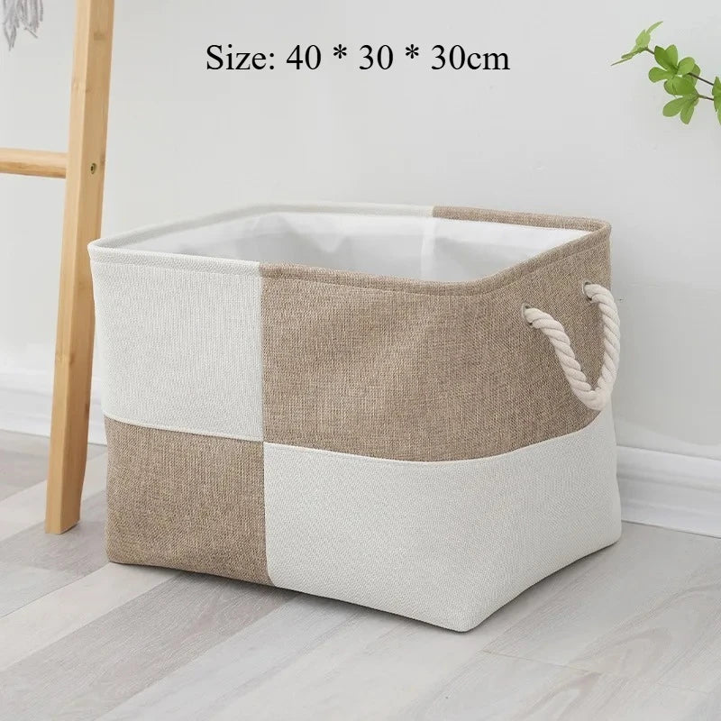 Foldable Linen Storage Basket for Clothes & Toys