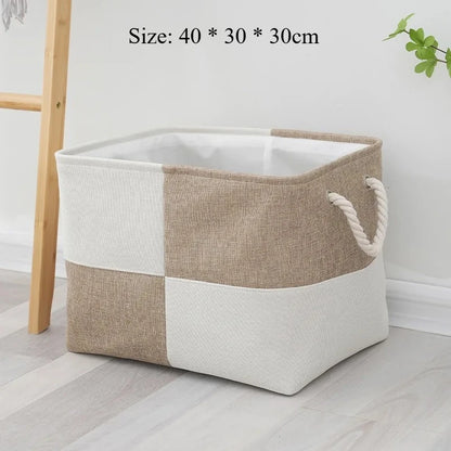 Foldable Linen Storage Basket for Clothes & Toys