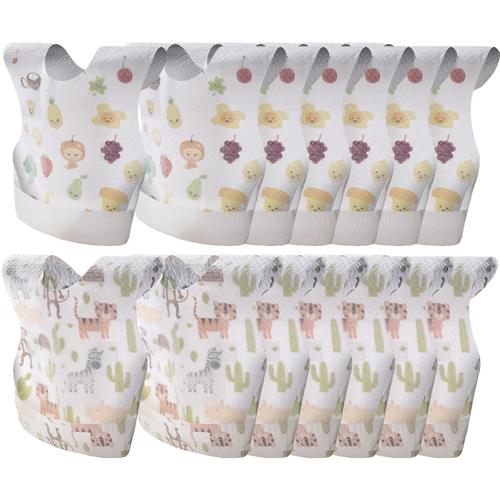 Disposable Baby Feeding Bibs — Waterproof Teething & Feeding Clothes Protector (40 Pcs Pack)