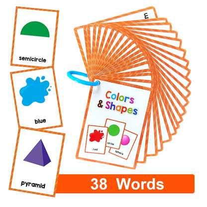 Flashcards Montessori Kids English Words Learning  Early Educational Cards