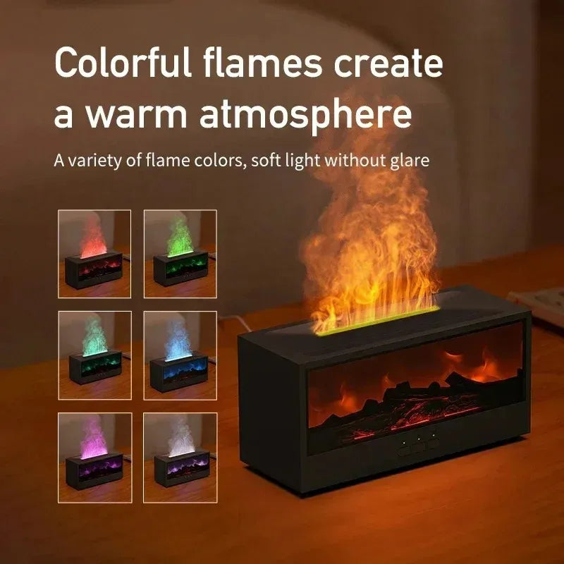 3D Flame Humidifier with Aromatherapy Function