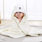 Coral Fleece  Baby Hooded Absorbent Bath Towel