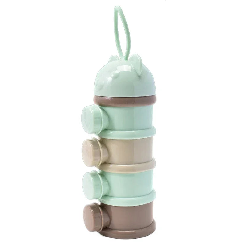 Portable 3/4-Layer Milk Powder Dispenser Airtight Baby Formula & Snack Storage Container