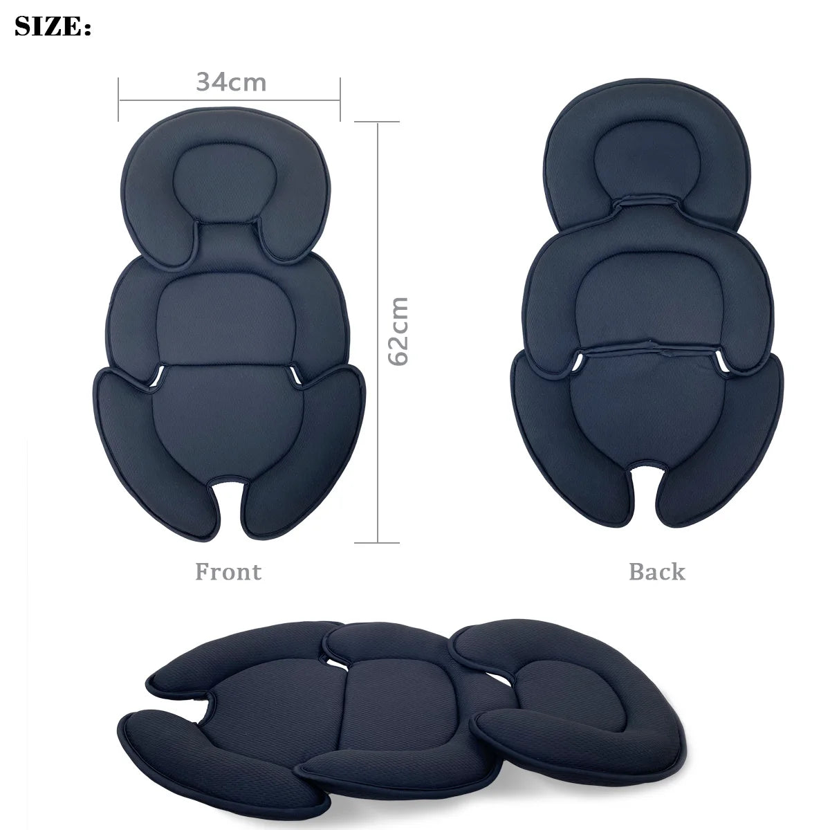 Universal Baby Stroller Cushion Head & Body Support Pillow