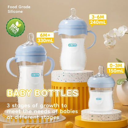 2025 New 150/240/330ML Anti-Choke Baby Bottle Newborn PP Bottles Anti-Flatulence Milk Feeding Bottles Infant BPA Free