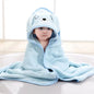 Coral Fleece  Baby Hooded Absorbent Bath Towel
