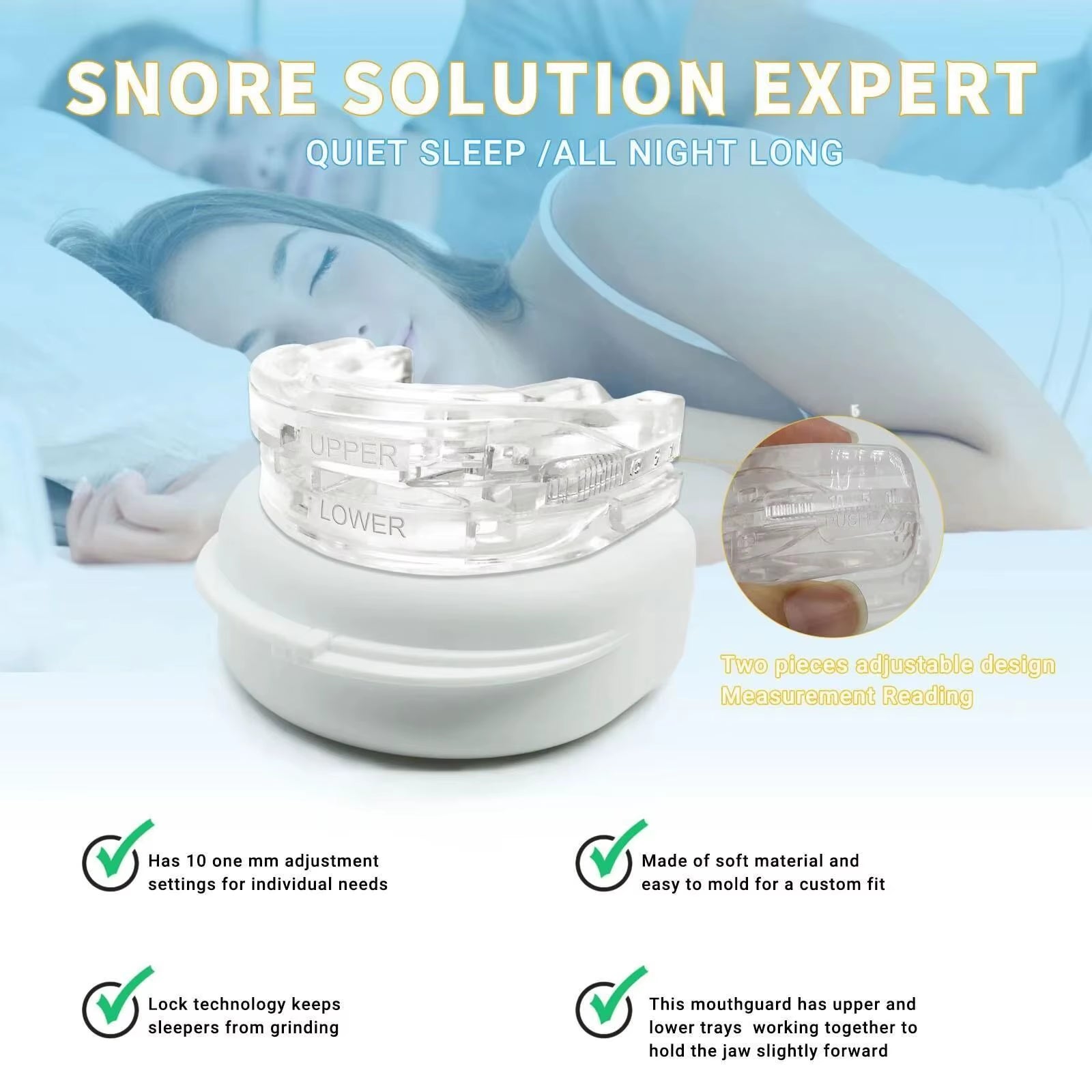 Anti-Snoring Mouth Guard Adjustable 