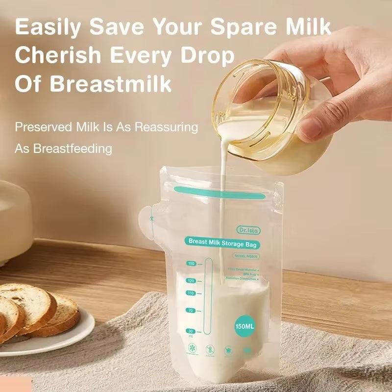 Breast Milk Storage Bags Leak Proof - Disposable BPA-Free 