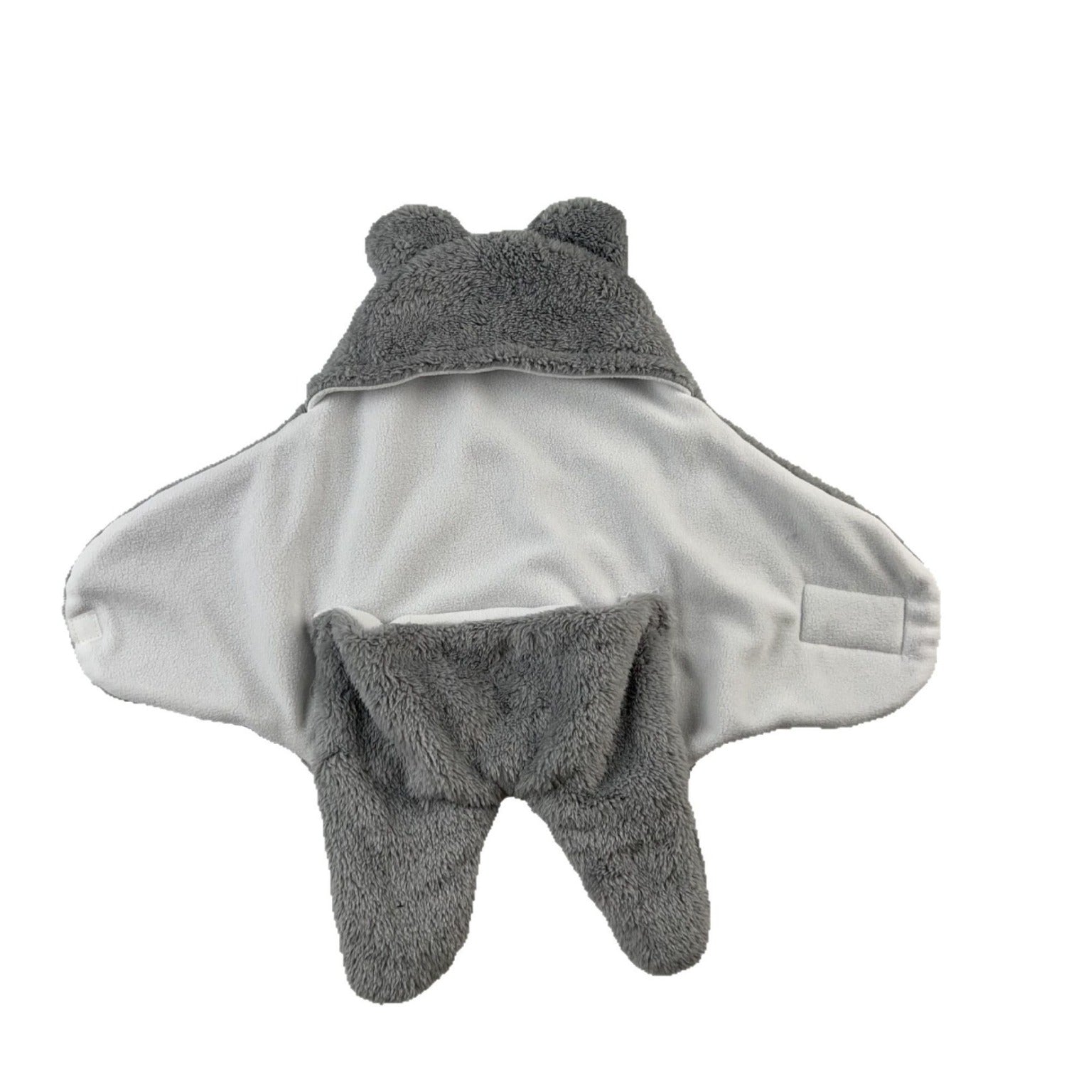 Infant Plush Bear-Hood Cozy Wrap 